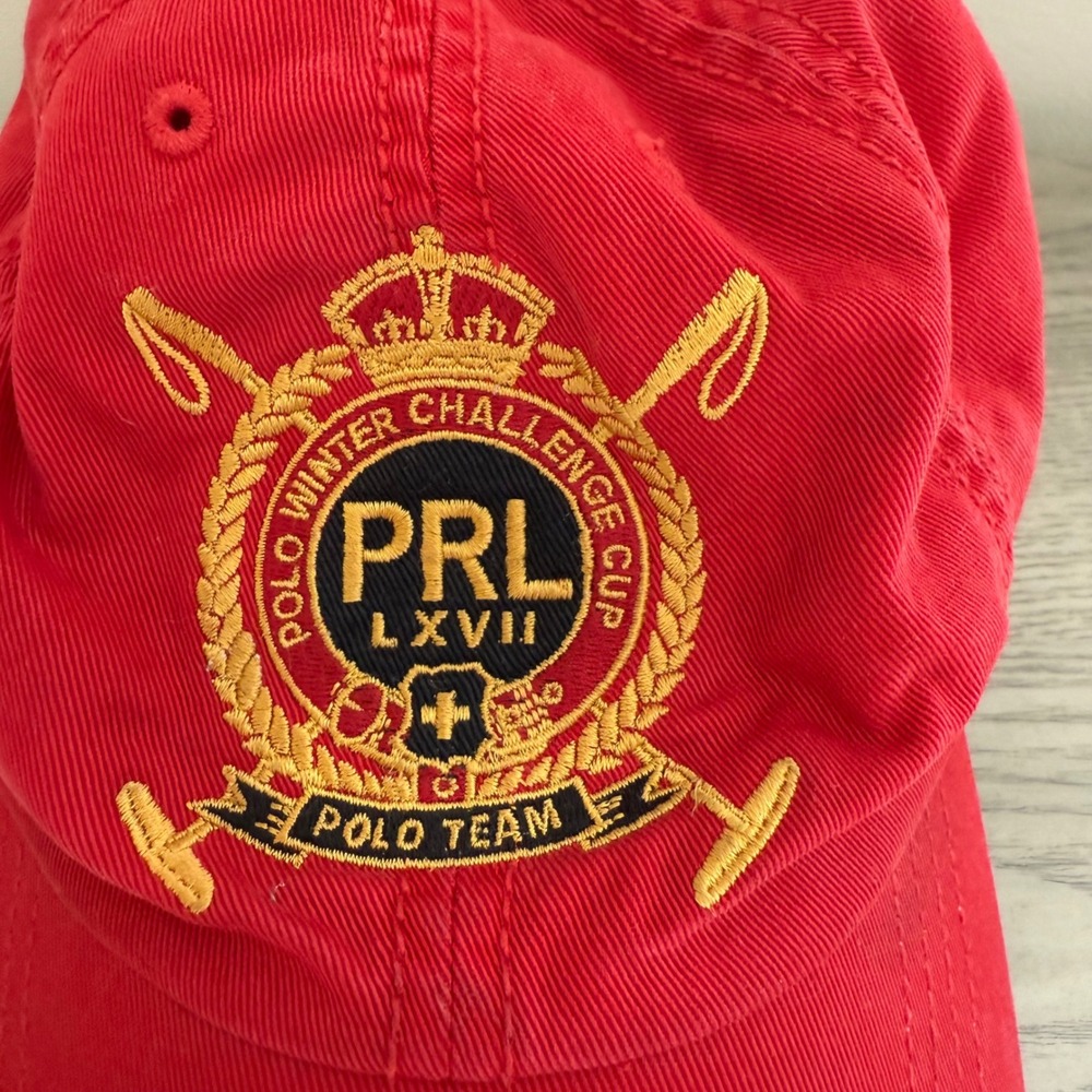 SOLD not for sale Polo‎ Ralph Lauren PRL Polo Winter Challenge Cup Crest Hat Red